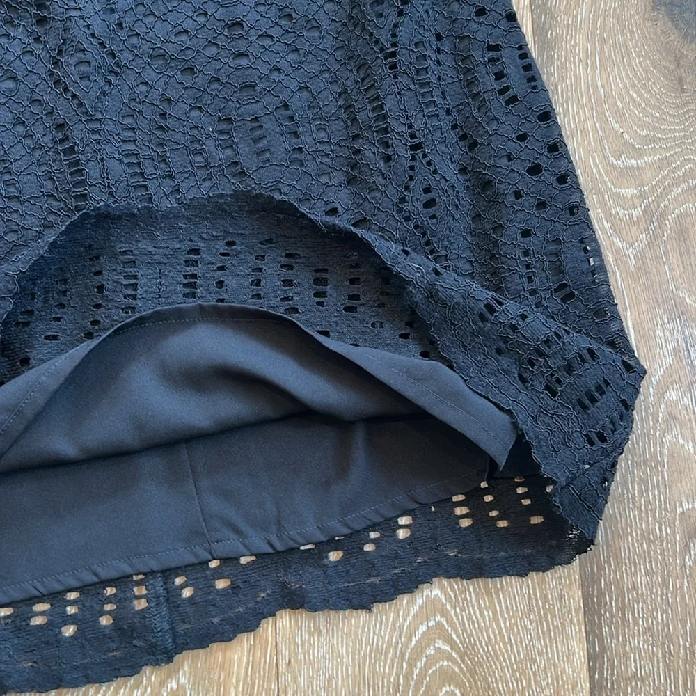 J. Crew Black Lace Eyelet Dress